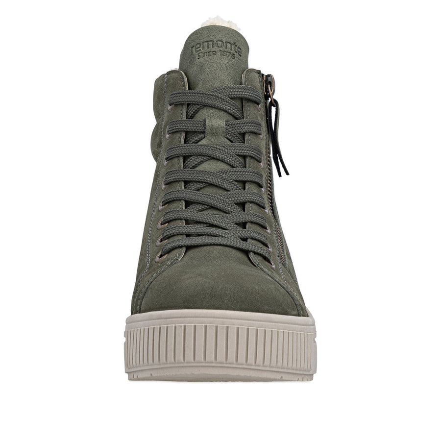Remonte D3B71-54 Wide Fit Warm Lined Waterproof Green Boots
