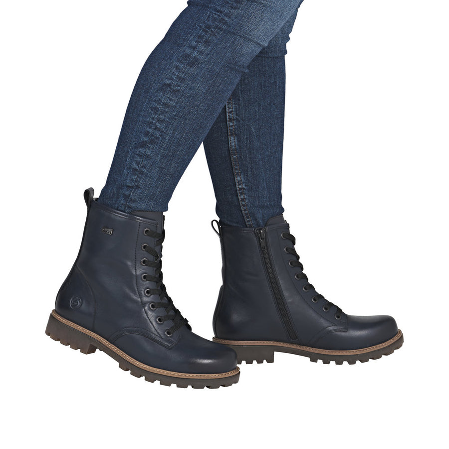 Remonte D3C70-14 Wide Fit Waterproof Blue Boots
