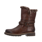 Remonte D3C72-22 Wide Fit Waterproof Wool Lined Mid Length Brown Boots