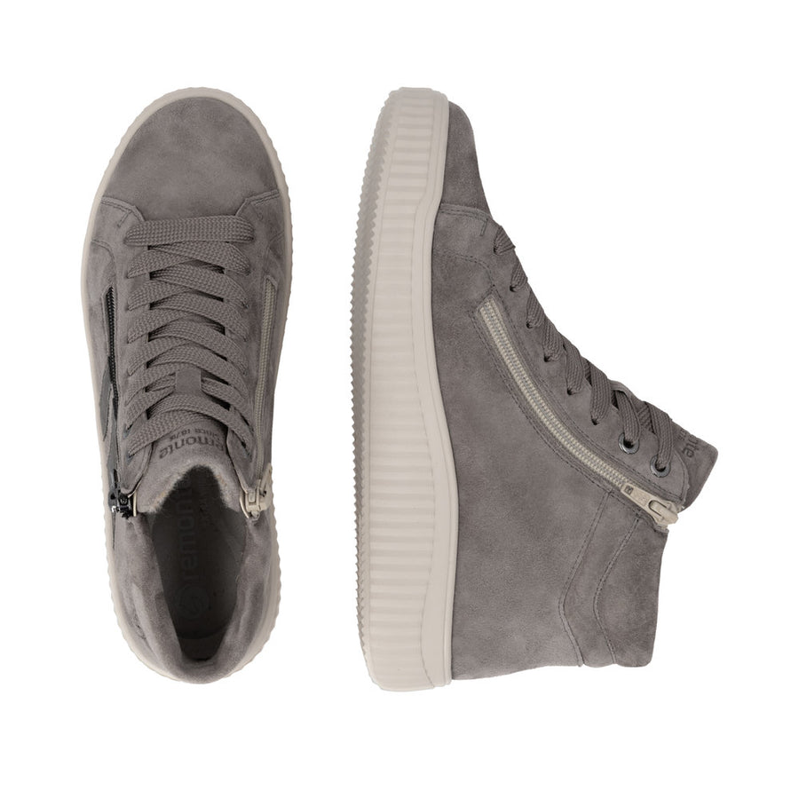Remonte D3E70-42 Waterproof Wide Fit Grey Boots