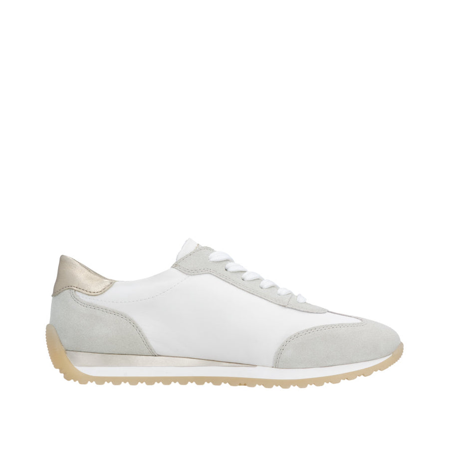 Remonte D3H03-80 Off White/Gold Wide Fit Trainer