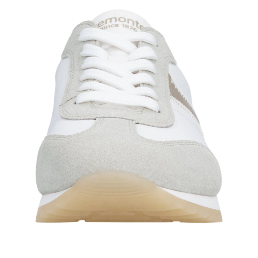 Remonte D3H03-80 Off White/Gold Wide Fit Trainer