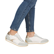 Remonte D3H03-80 Off White/Gold Wide Fit Trainer