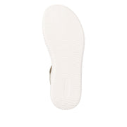 Remonte D3L51-52 Sage Green/Off White Adjustable  Metallic Wide Fit Sandal