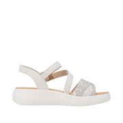 Remonte D3L51-60 Off White/Gold Adjustable Wide Fit Sandal