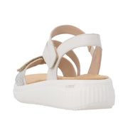 Remonte D3L51-60 Off White/Gold Adjustable Wide Fit Sandal