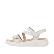 Remonte D3L51-60 Off White/Gold Adjustable Wide Fit Sandal