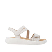 Remonte D3L51-60 Off White/Gold Adjustable Wide Fit Sandal