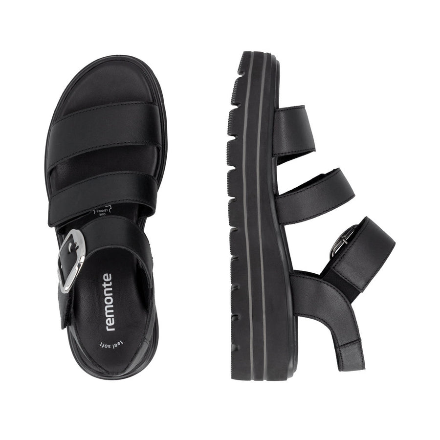 Remonte D3N50-00 Black Chunky Sandal