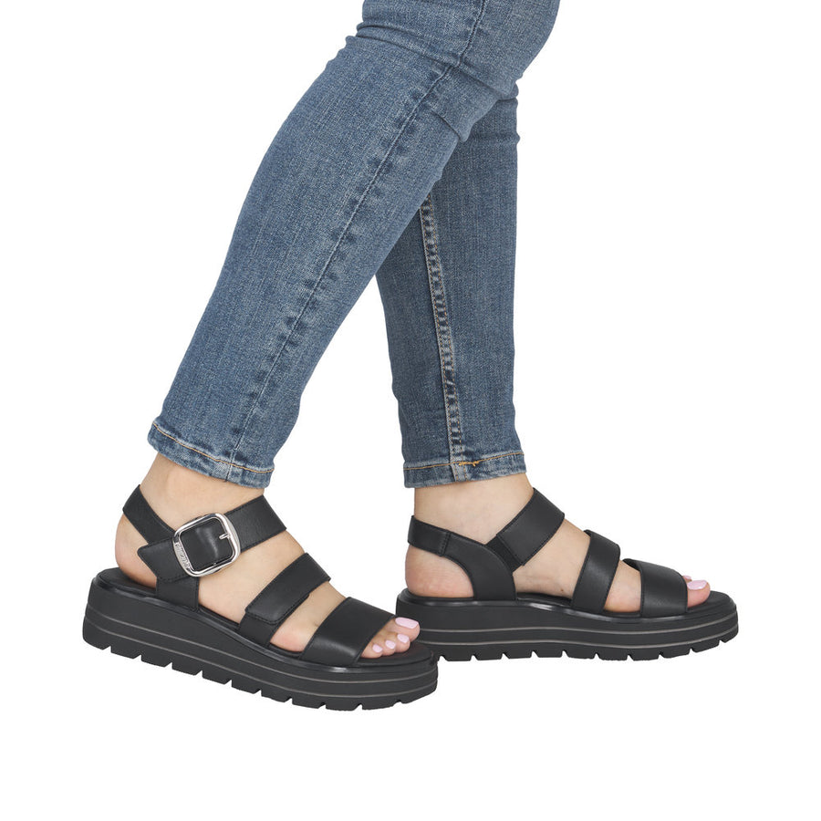 Remonte D3N50-00 Black Chunky Sandal