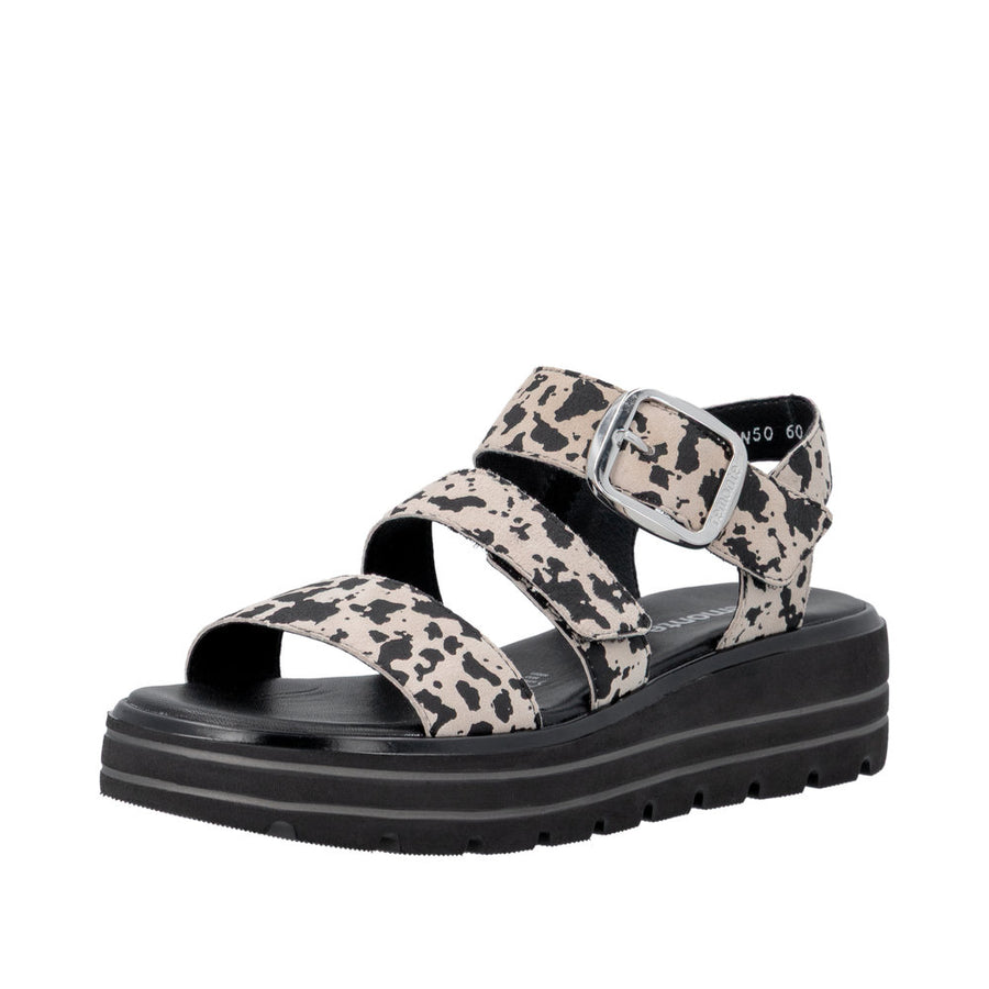 Remonte D3N50-60 Black/White Coe Print Sandal