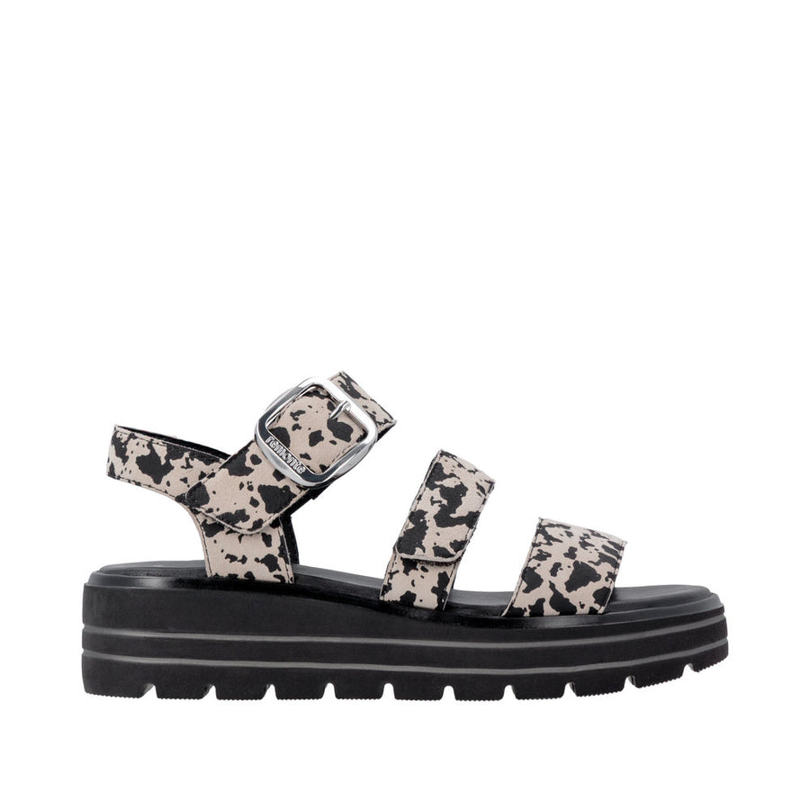 Remonte D3N50-60 Black/White Coe Print Sandal