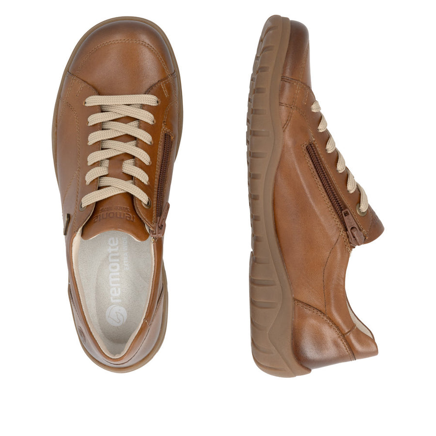 Remonte D3T00-24 Waterproof wide Fit Tan Shoes