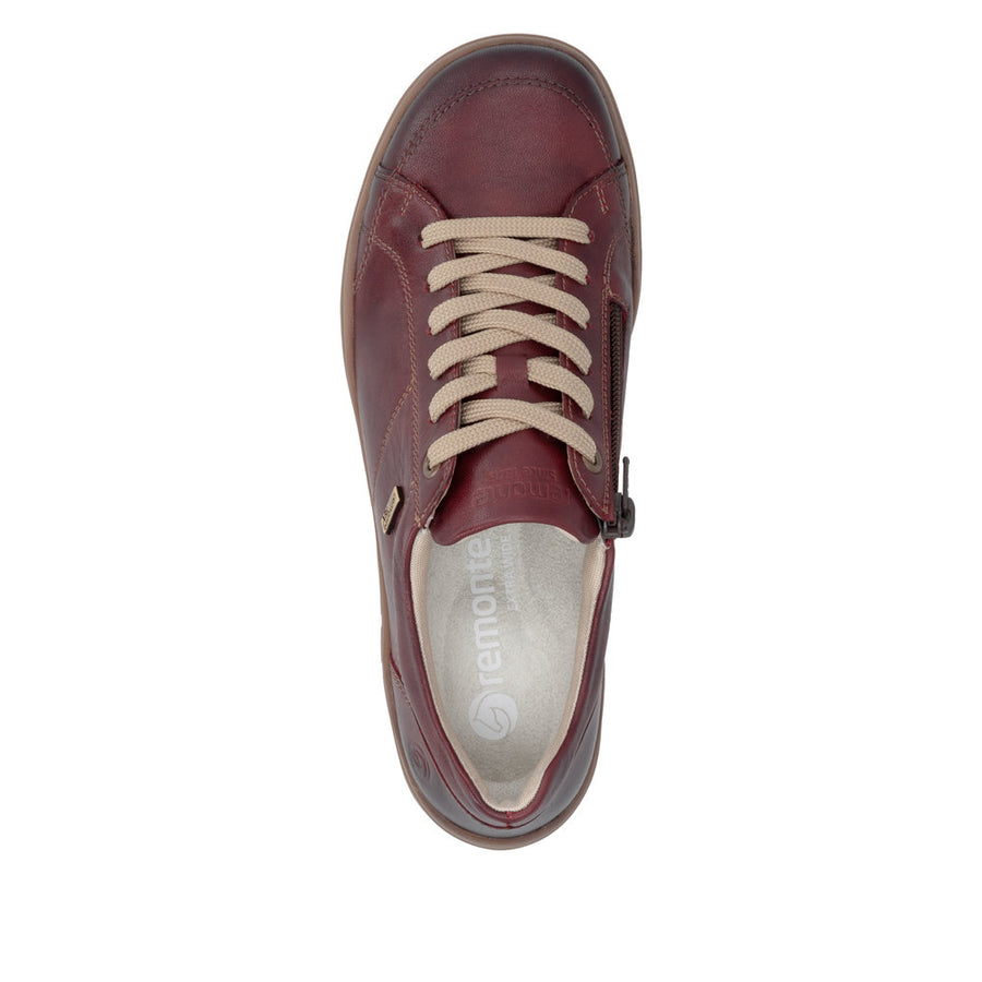 Remonte D3T00-35 Waterproof Wide Fit wine Shoes