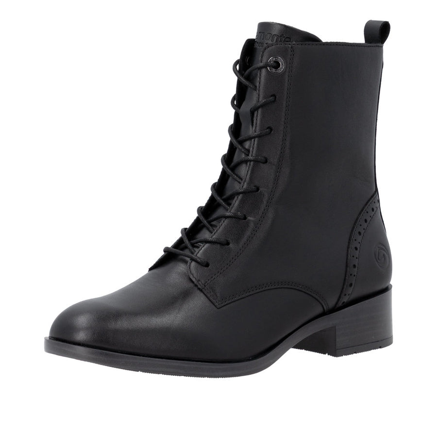 Remonte D3U71-00 Wide Fit Lace up Black Boots