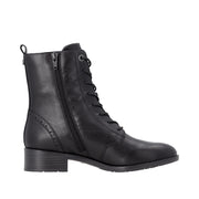 Remonte D3U71-00 Wide Fit Lace up Black Boots