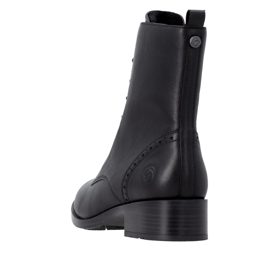 Remonte D3U71-00 Wide Fit Lace up Black Boots
