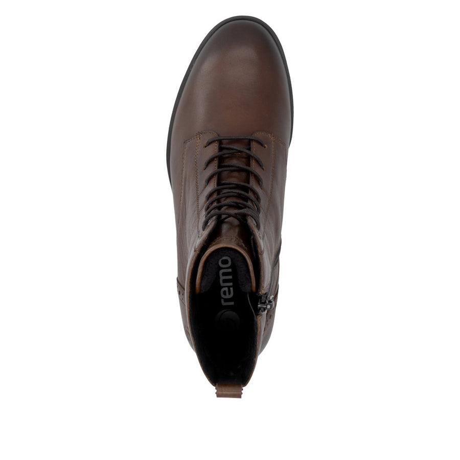 Remonte D3U71-22 Wide Fit Lace up Brown Boots