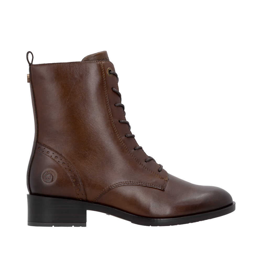 Remonte D3U71-22 Wide Fit Lace up Brown Boots