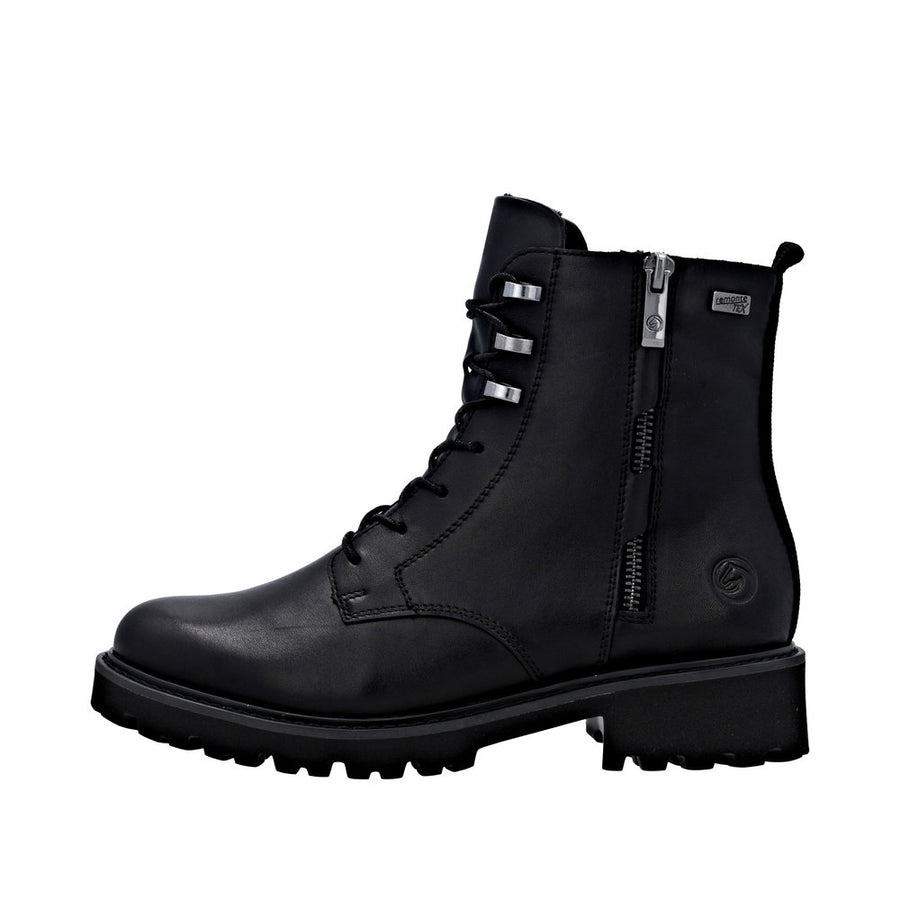 Remonte D8656-00 Waterproof Wide Fit Black Boots