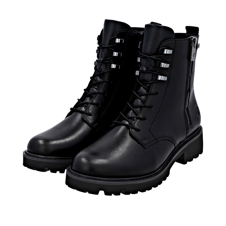 Remonte D8656-00 Waterproof Wide Fit Black Boots