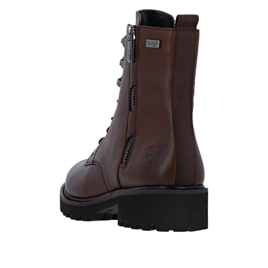 Remonte D8656-25 Waterproof Wide Fit Brown Boots