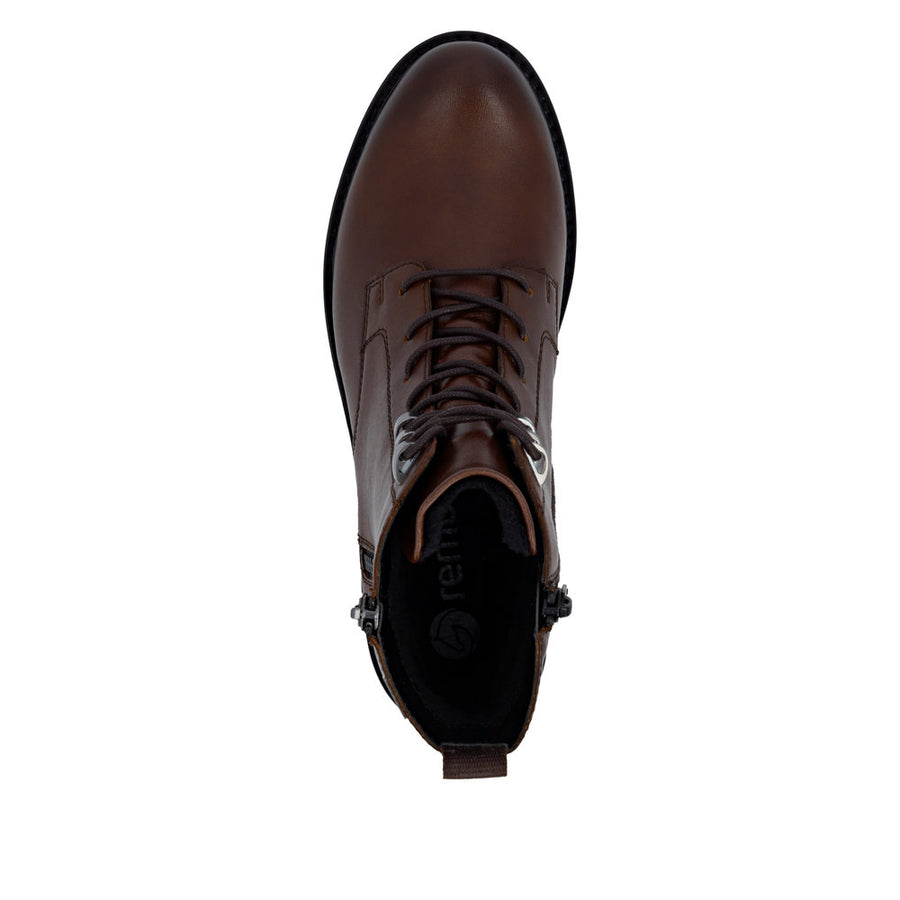 Remonte D8656-25 Waterproof Wide Fit Brown Boots