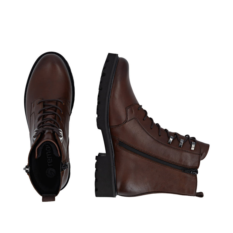 Remonte D8656-25 Waterproof Wide Fit Brown Boots