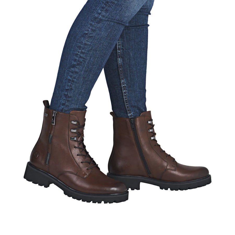 Remonte D8656-25 Waterproof Wide Fit Brown Boots