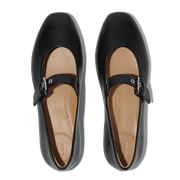 FitFlop E3D-090 All Black Delicato Leather Mary Janes