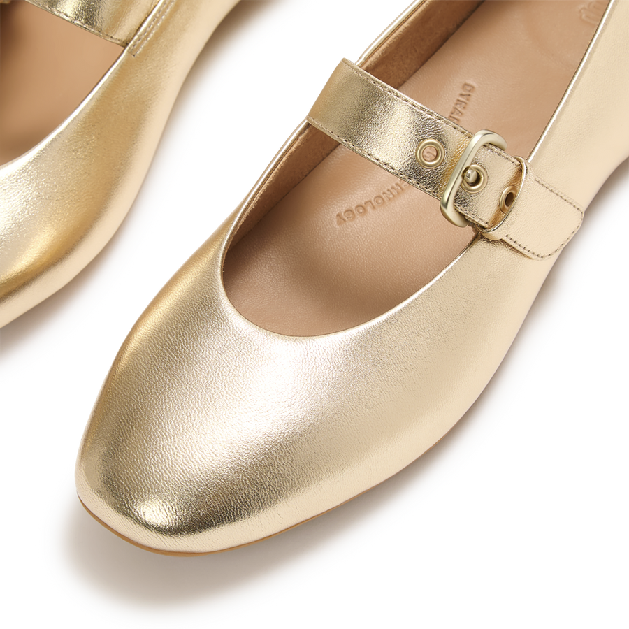 FitFlop E3D-675 Platino Delicato Leather Mary Janes