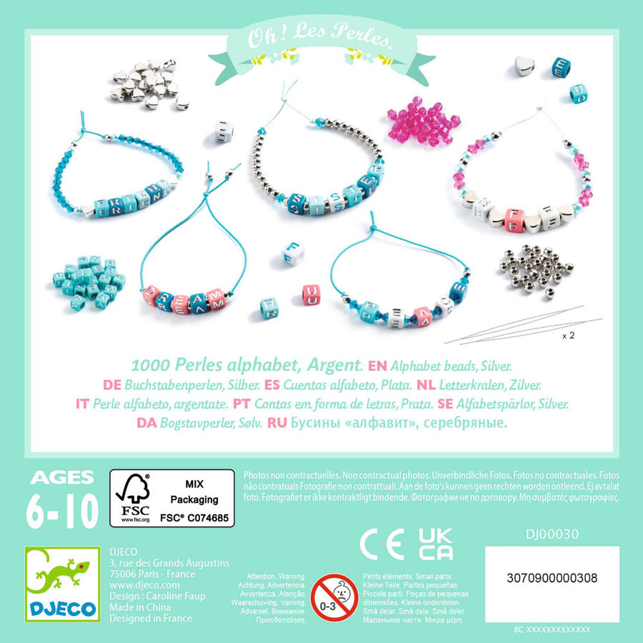 Djeco Alphabet Jewellery Making Beads DJ00030