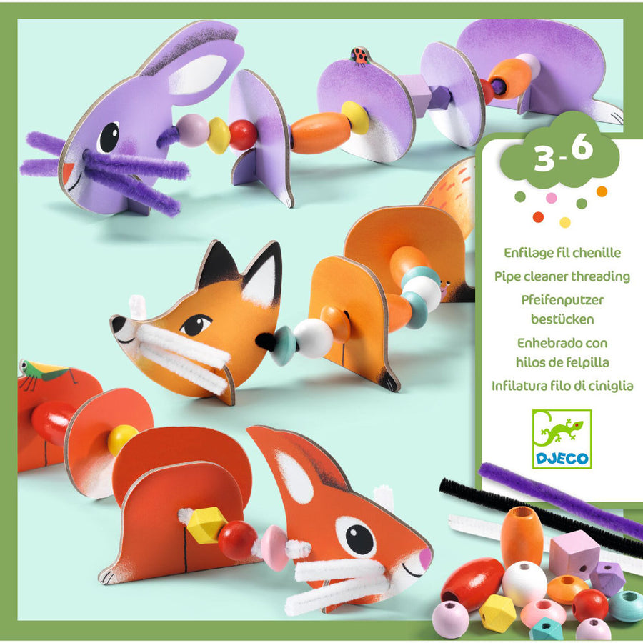 Djeco Enfilage - Cut Animals Threading - FSC MIX DJ00084