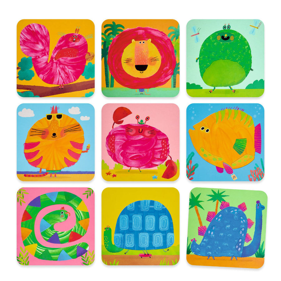 Djeco Crazy Animals Finger Painting - FSC MIX DJ00963