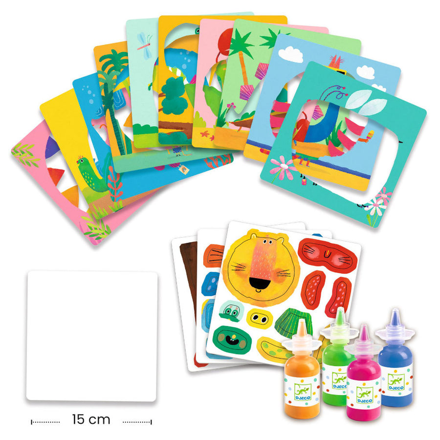 Djeco Crazy Animals Finger Painting - FSC MIX DJ00963