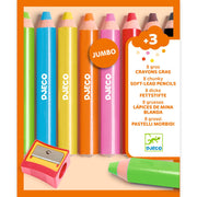 Djeco 8 Chunky Wax Crayons - DJ00970