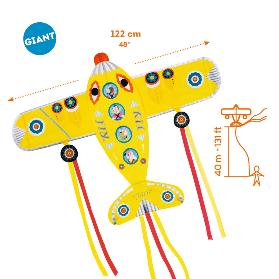 Djeco Skill Games - Kites - Maxi Plane DJ02161