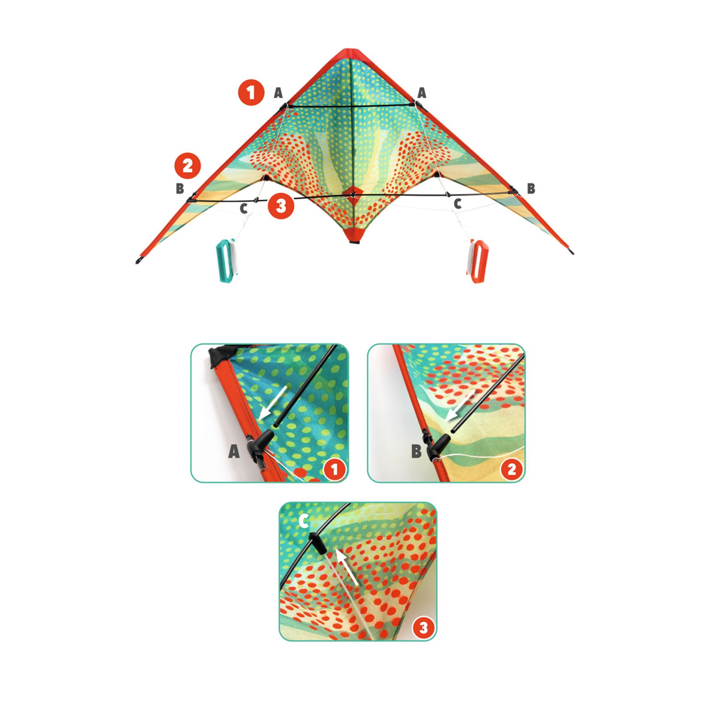 Djeco Skill Games - Kites - Red Dots DJ02164