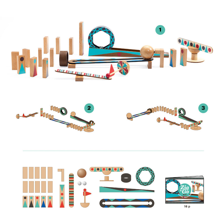 Djeco Zig & Go -Marble Roll - 28 pcs - DJ05640