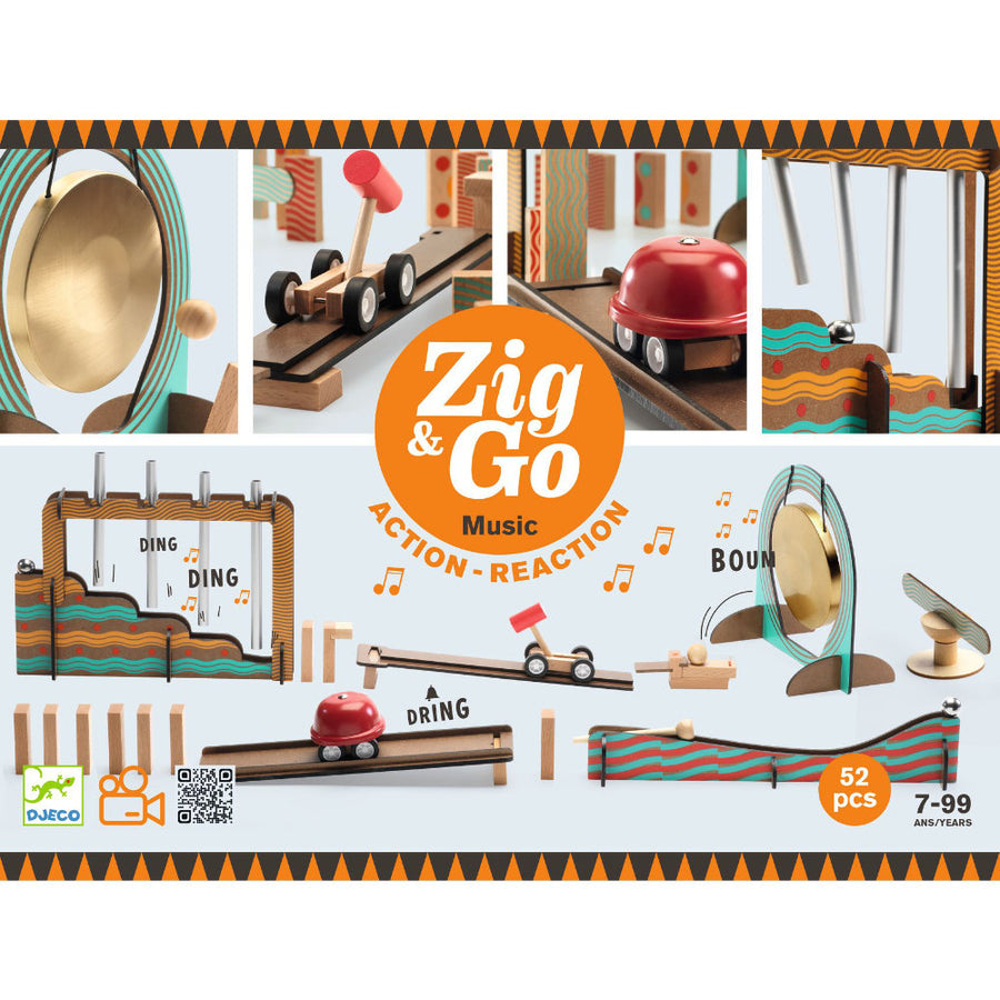 Djeco Zig & Go - Music Marble Run - 52 pcs - FSC 100% DJ05645