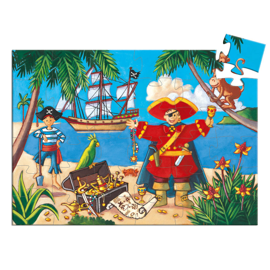 Djeco The Pirate and his Treasure Jigsaw Puzzle - 36 pcs - FSC MIX DJ07220