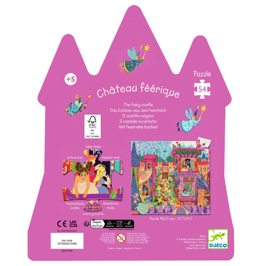 Djeco The Fairy Castle Jigsaw Puzzle - 54 pcs - FSC MIX DJ07246