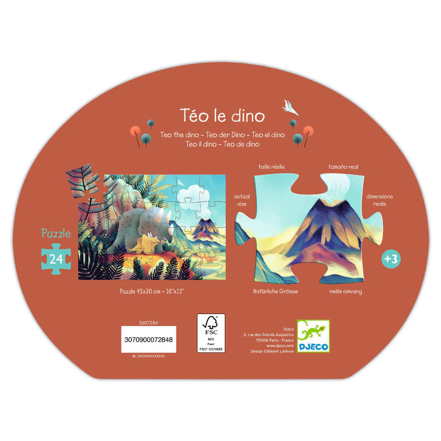 Djeco Téo The Dino Jigsaw Puzzle - 24 pieces - FSC MIX DJ07284