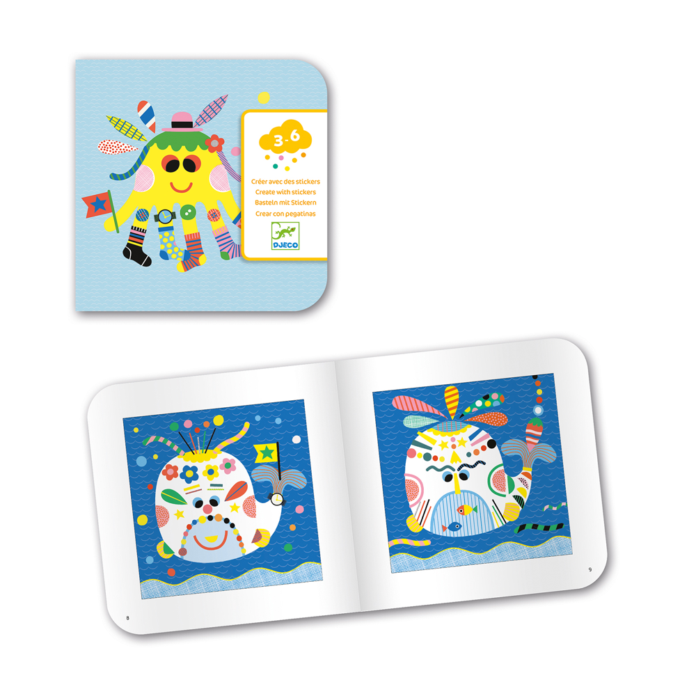 Djeco Small Gifts For The Little Ones - Stickers - Sea creatures DJ08931