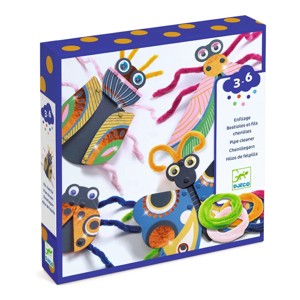 Djeco Little Ones - Threading Fuzzy Bugs DJ08982