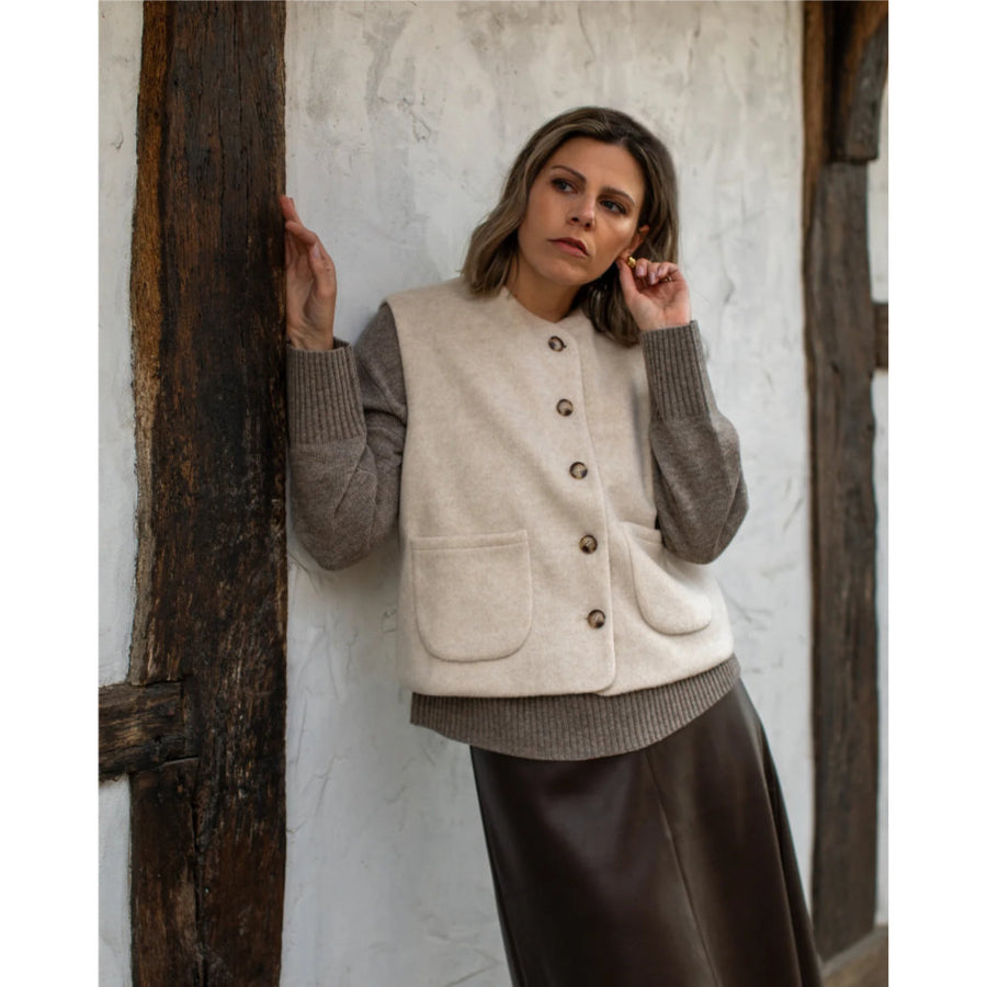 Chalk Demi Gilet - Cream