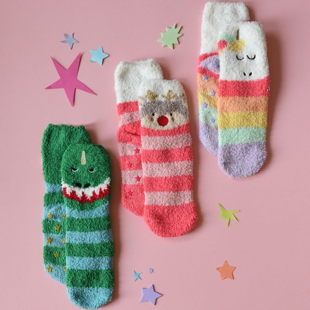Rockahula Dinosaur Cosy Slipper Socks (9-12 jnr) - SC02427-1