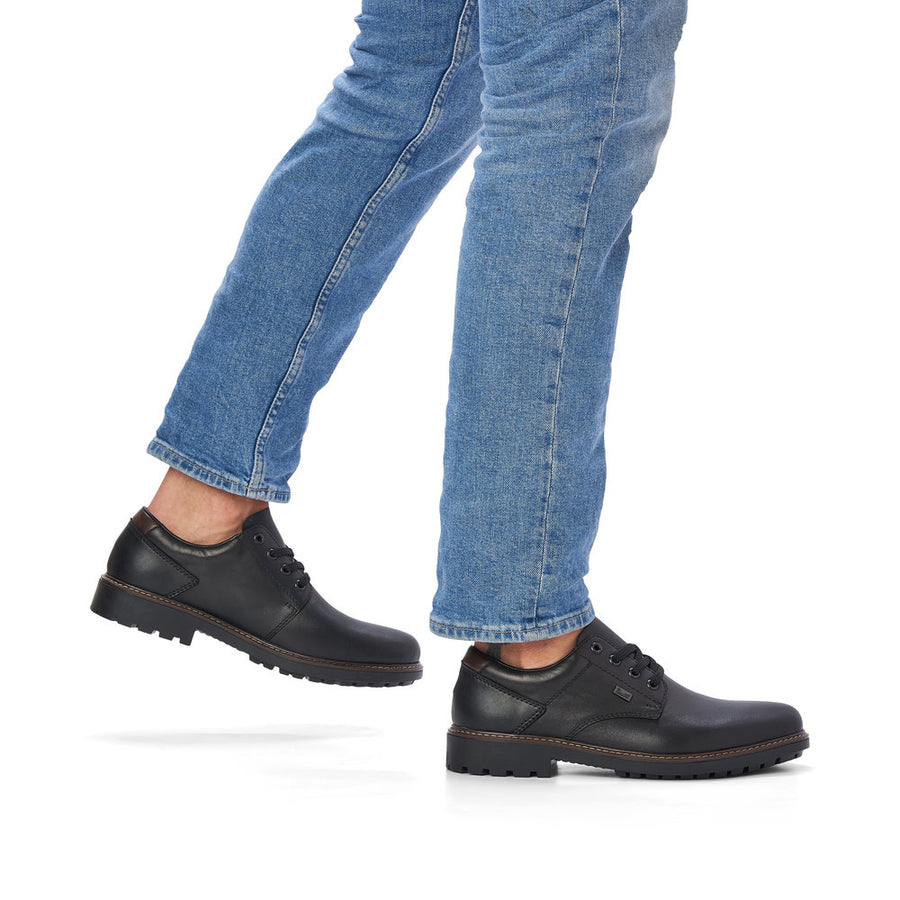 Rieker F4611-00 Mens Black Water Resistant Shoes