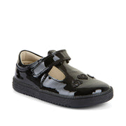 Froddo BAREFOOT Loop Sandra G3140197-1 Black Patent School Shoes