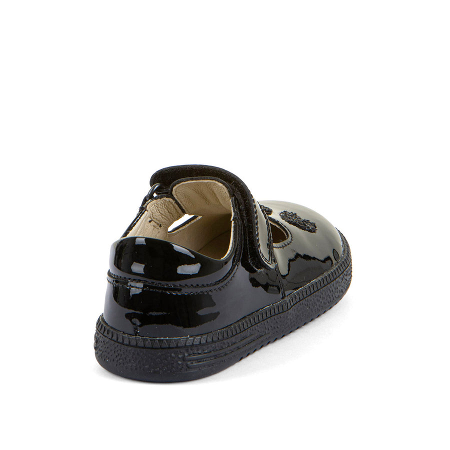 Froddo BAREFOOT Loop Sandra G3140197-1 Black Patent School Shoes